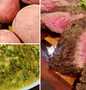 Simple Way Prepare Recipe Grilled Wagyu Sirloin Tip Steak with Chimichurri and Potatoes that is Really Delicious, Appealing}