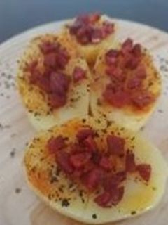 Una foto de Patata al horno con trocitos chorizo