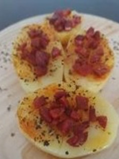 Una foto de Patata al horno con trocitos chorizo