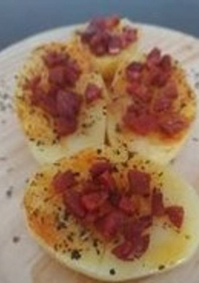 Una foto de Patata al horno con trocitos chorizo