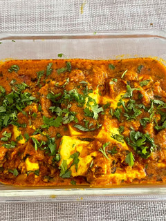 A picture of Achari Paneer.