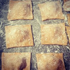 A picture of Italian sausage ravioli.