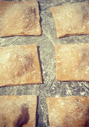 A picture of Italian sausage ravioli.