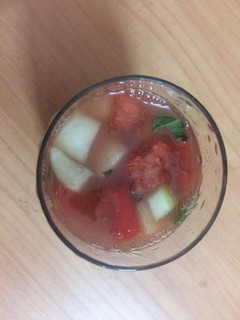 A picture of Watermelon pudina cucumber juice.