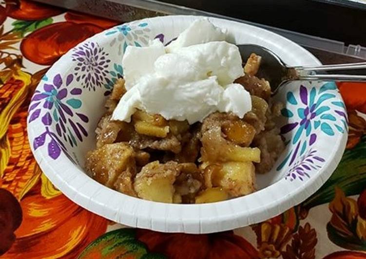 Steps to Prepare Favorite Easy Apple Crisp with Vanilla Yogurt