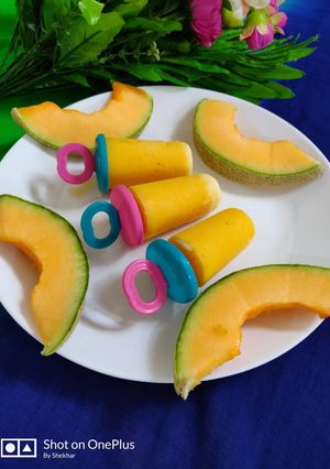A picture of Muskmelon kulfi.