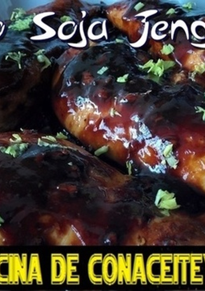 Una foto de Pollo en salsa de Soja, miel y Jengibre