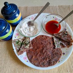 A picture of Paneer Stuffed Ragi Paratha.