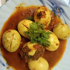 A picture of Simple Egg Curry with Tomato Gravy.