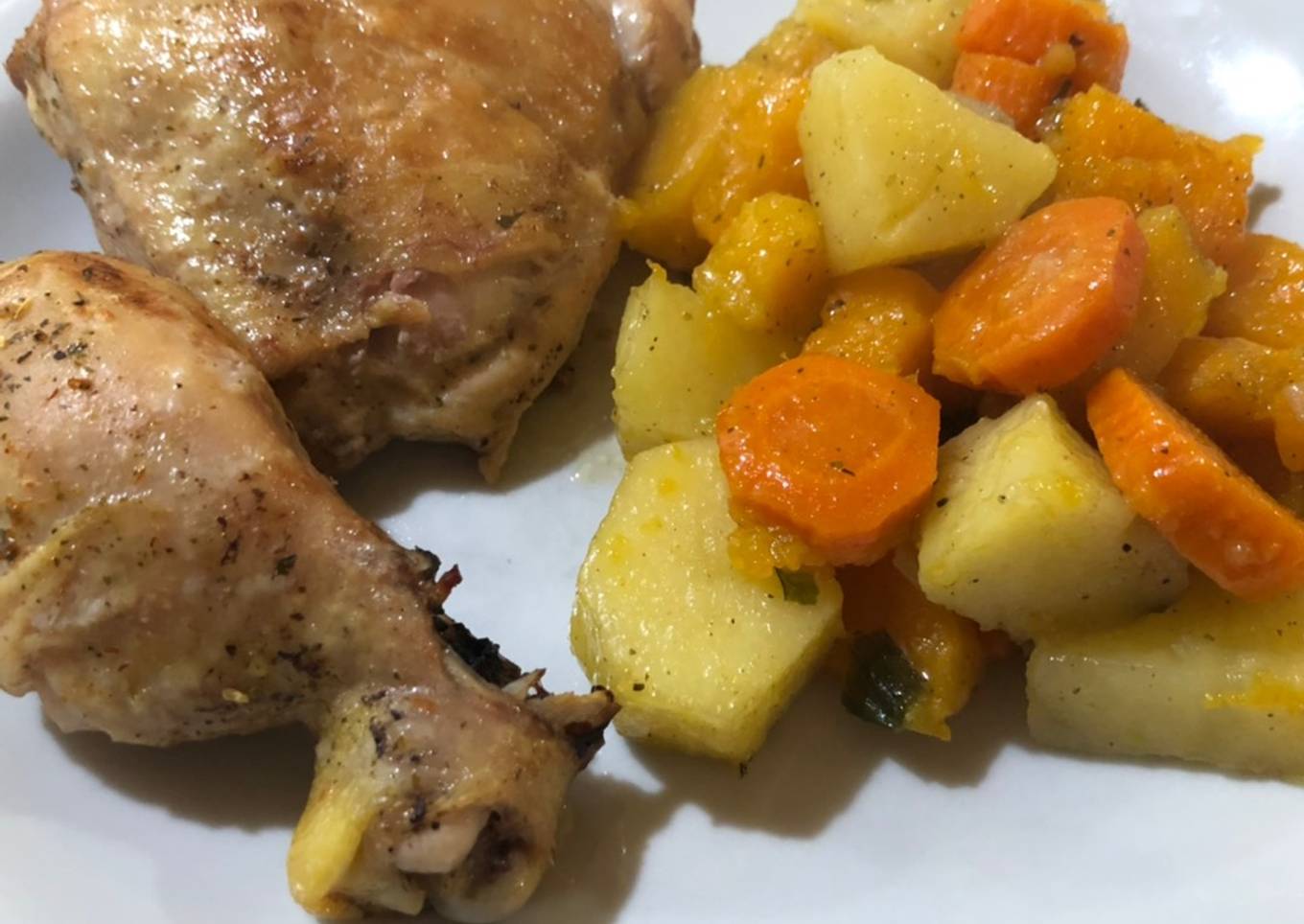 Pollo con verduras al horno 🍗
