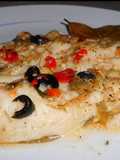 Merluzzo con Pomodorini Freschi e Olive Nere