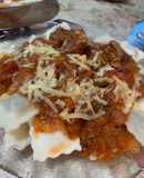Ravioles con salsa