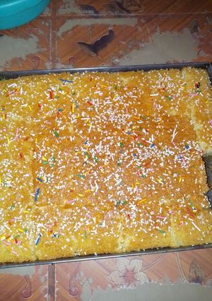 صورة لوصفة بسبوسة(مشوشة)