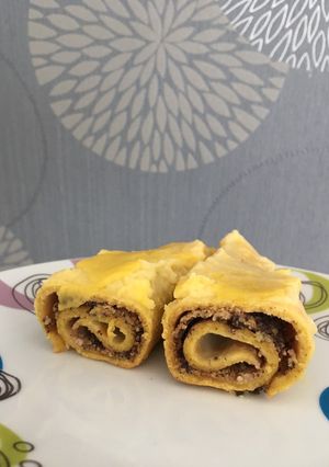 Cukormentes sült mákos-diós palacsinta 😋 recept fotója