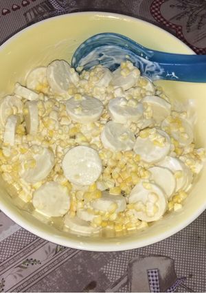 Una foto de Ensalada de palmitos con choclo