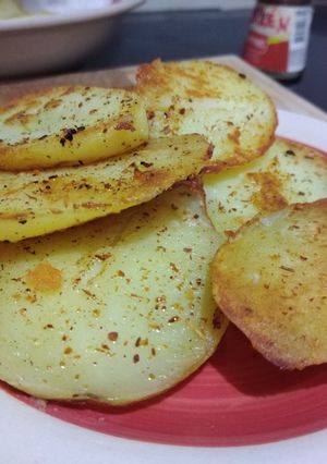 Una foto de Papas salteadas al merkén