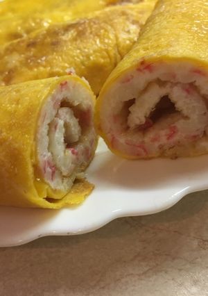 Hình của món Trứng cuộn thanh cua.
