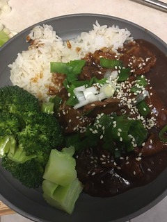 A picture of Instant pot Mongolian Beef.