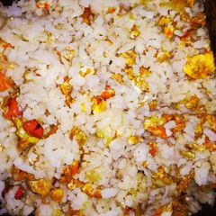 Egg poha A picture of Egg poha.