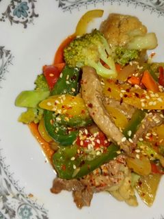 Foto resep Oseng daging dan sayuran