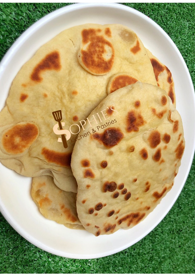A picture of Naan bread.