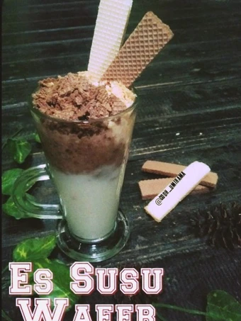 Cara Mudah Membuat Resep Es susu wafer yang Sempurna Anti Ribet, Sempurna
