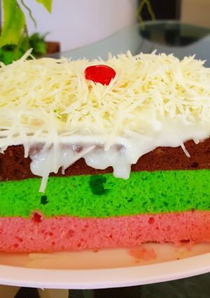 Foto resep Rainbow cake 2 telur