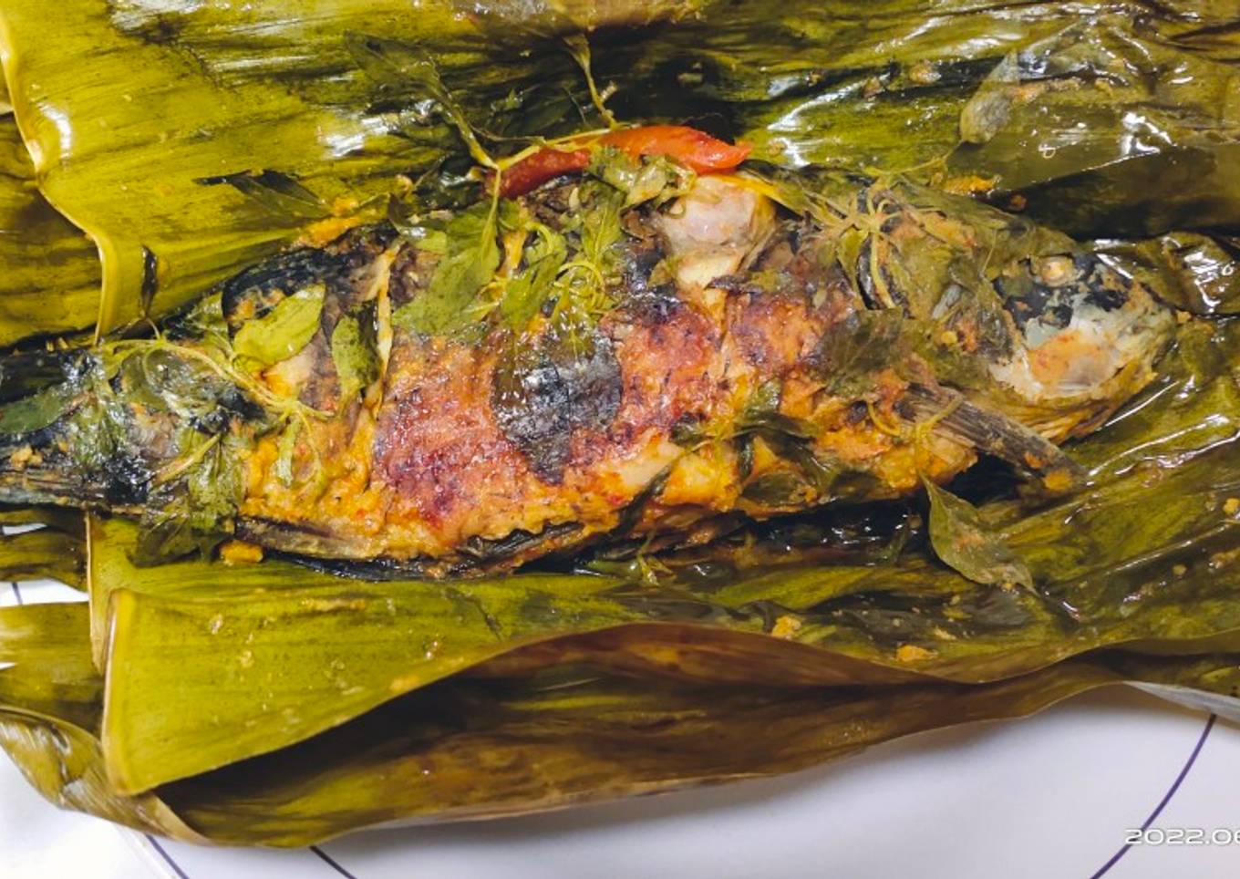 Pepes ikan mas tanpa dikukus