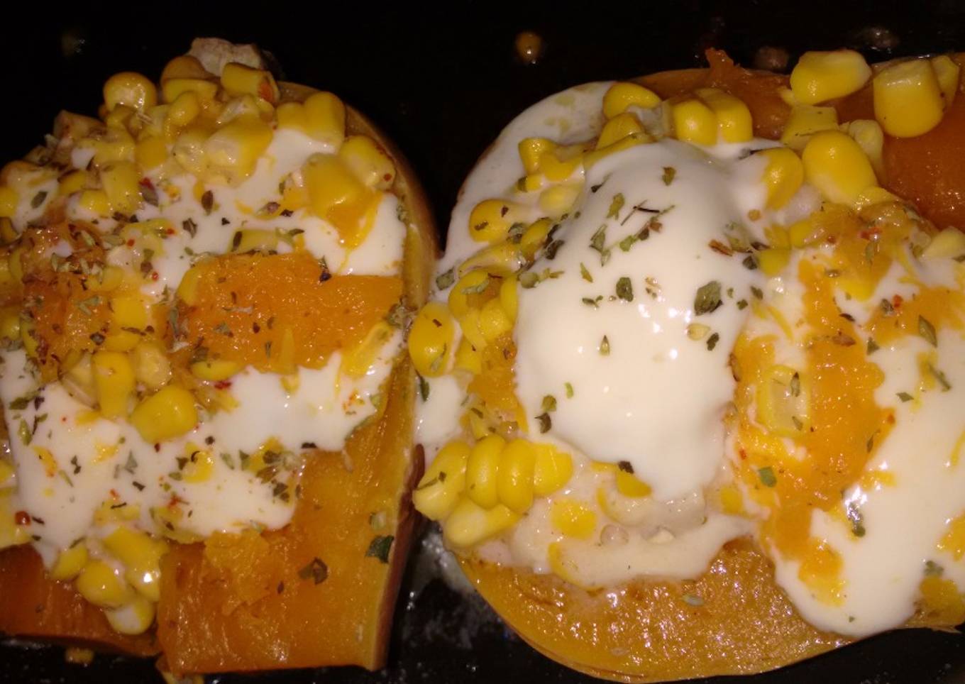 Calabaza rellena de humita