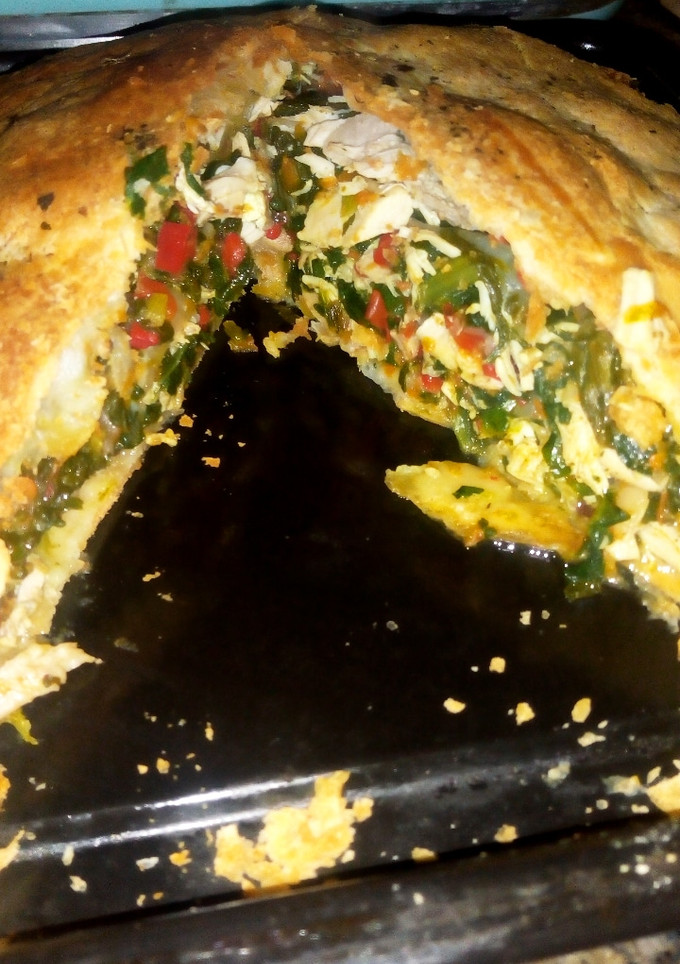 Una foto de Tarta de verduras y pollo fácil, rápida, rica y saludable