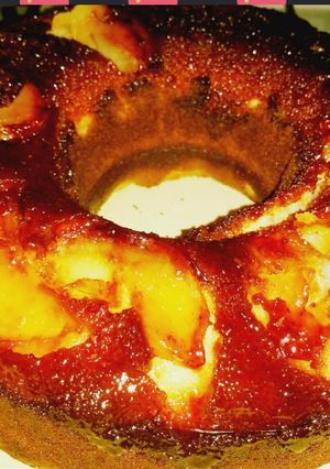 Una foto de Torta invertida de manzana