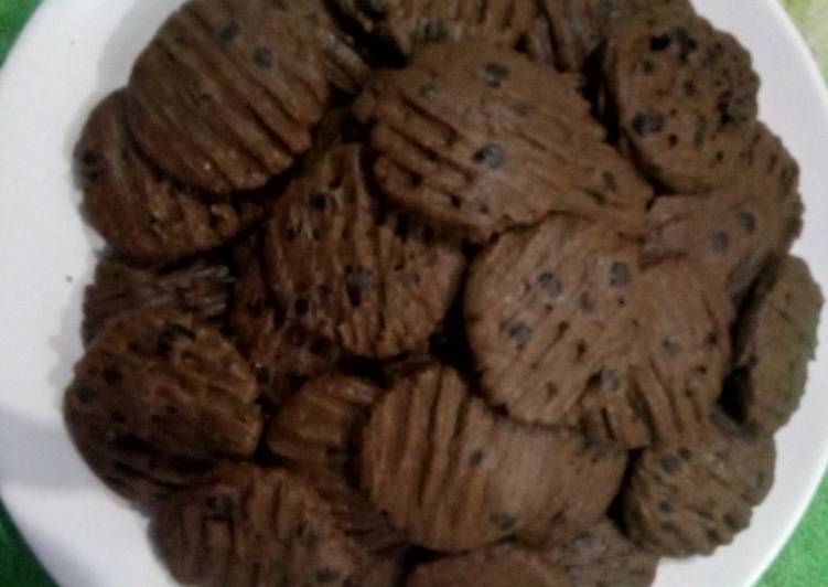 Cookies chocolate chocochips menggunakan teflon