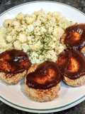 Pork Hamburg Steak with Baked Cauliflower