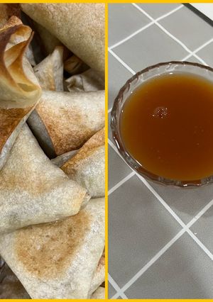 صورة لوصفة سمبوسة خضار مع صوص اليانسون