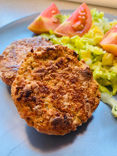 Una foto de Hamburguesa de quinoa y garbanzos