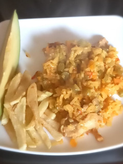 Una foto de Arroz con lomo de cerdo