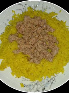 صورة لوصفة رز بسمتي اصفر بالتونة دايت