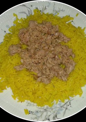 صورة لوصفة رز بسمتي اصفر بالتونة دايت