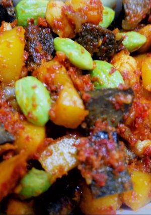 Foto resep Sambal goreng kentang ati pete udang dijamin enak 👌🏼