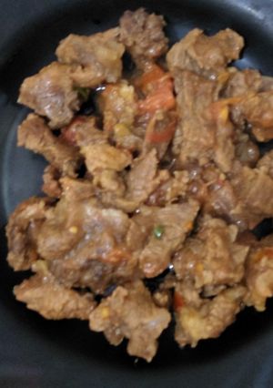 A picture of Wet fry beef.
