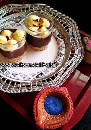 A picture of Chocolate Rasmalai Parfait.