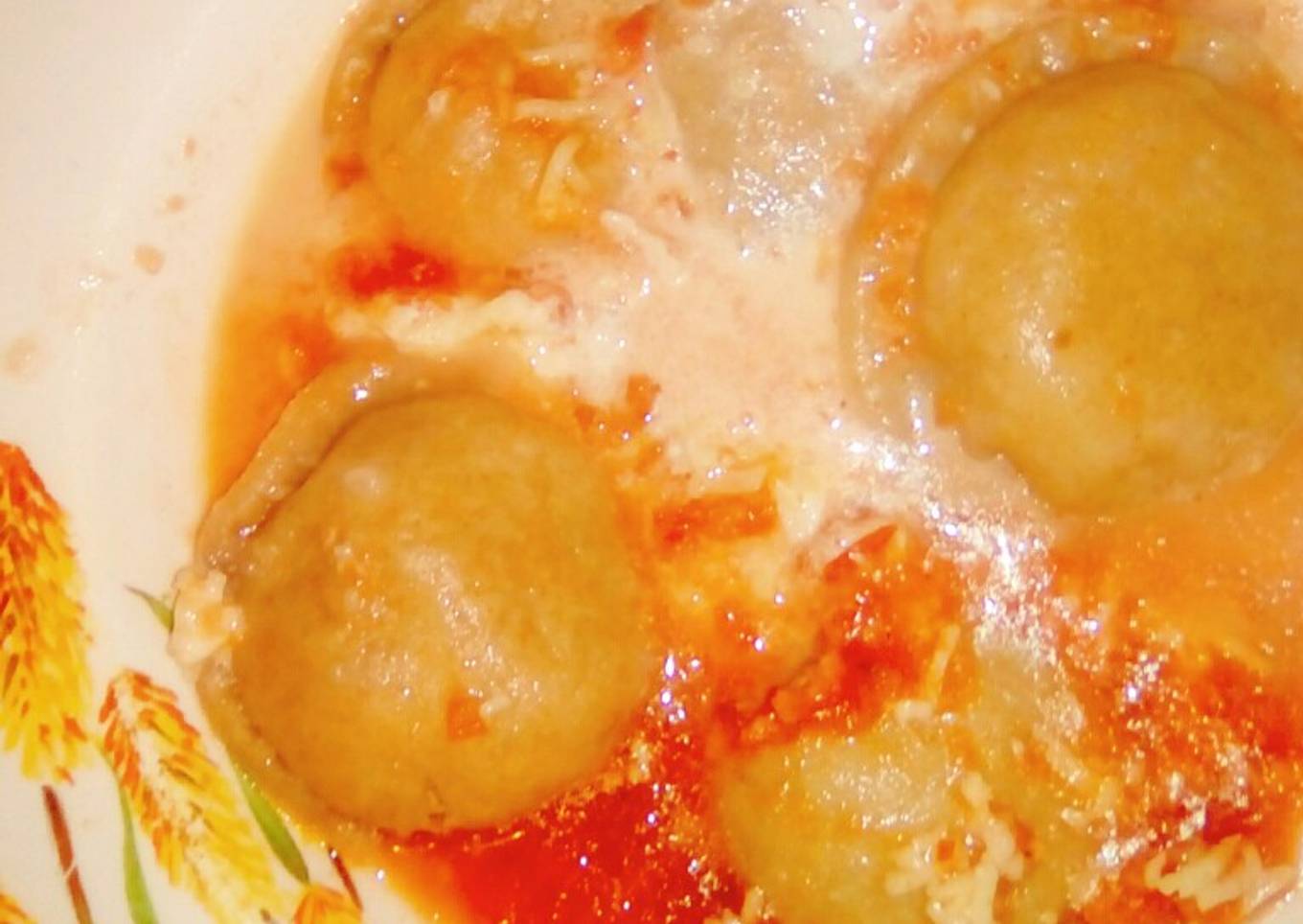 Sorrentinos de calabaza Ricota, cebolla y nuez con masa integral