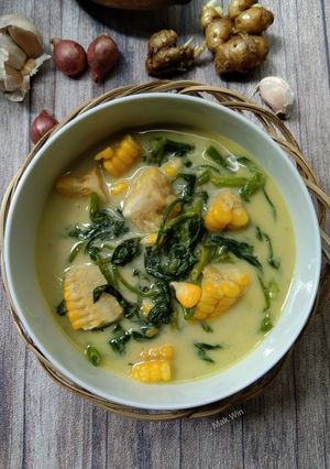 Foto resep Bobor kangkung jagung manis
