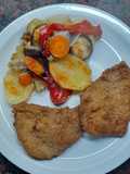Golazo al Horno: Milanesas de Peceto con Verduras Mundialistas 💙🩵🤍