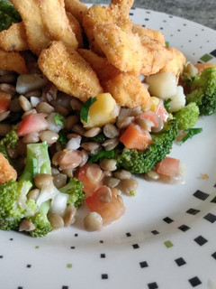 Una foto de Ensalada de lentejas