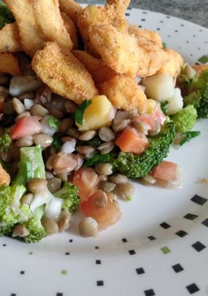 Una foto de Ensalada de lentejas