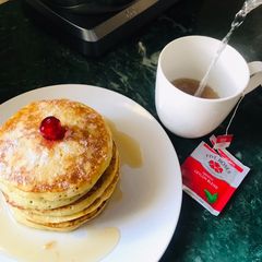 A picture of Flavored yogurt Pancakes 🥞.