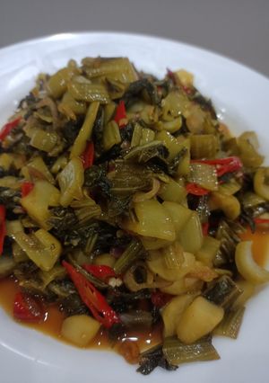 Foto resep Tumis sawi asin