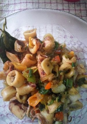 Foto resep Cumi asin pete pedas