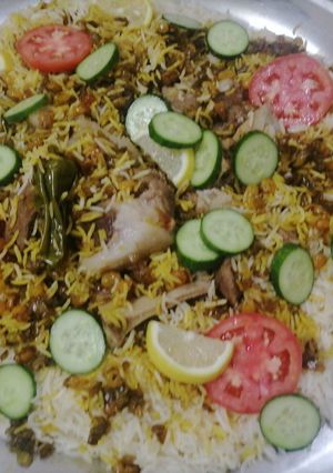 صورة لوصفة كبسه العزايم بلحم في قدر ضغط على طريقتي 😋😋😋